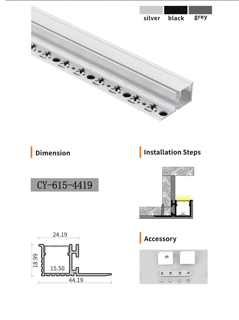 Chuangyu 4419 LED Aluminum Profile 44x19mm