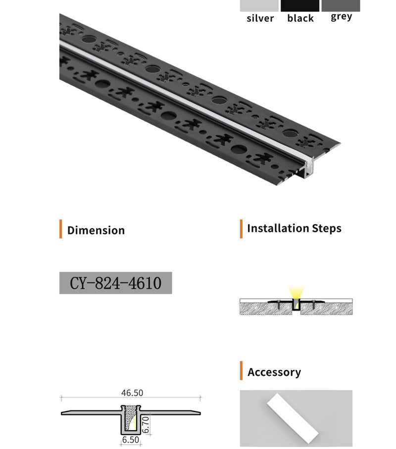 Chuangyu 4610 LED Aluminum Profile 46x10mm