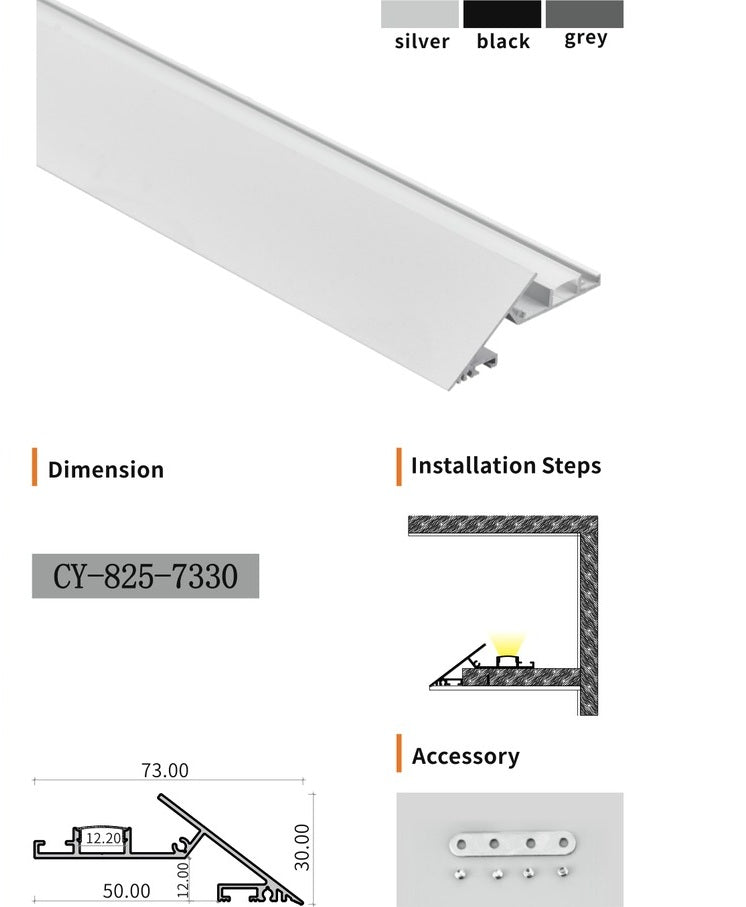 Chuangyu 7330 LED Aluminum Profile 73x30mm