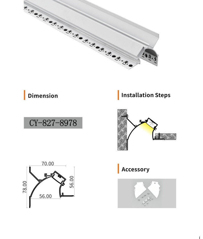 Chuangyu 8978 LED Aluminum Profile 89x78mm