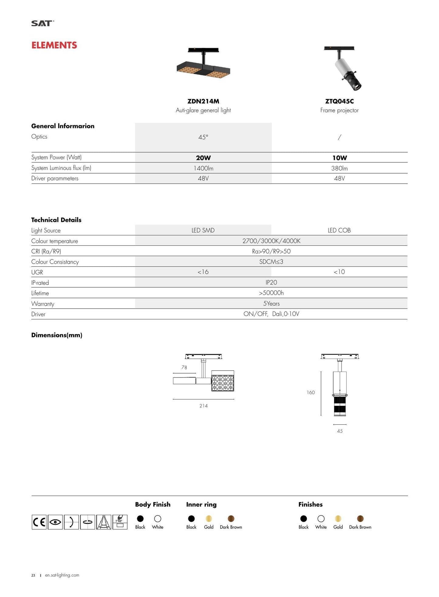Elements Frame Projector 10W - SAT Lighting