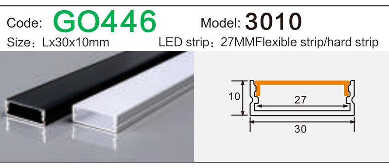 Alluminu 3010 LED Aluminum Profile 30x10mm