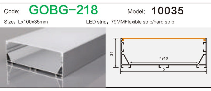 Alluminu 10035 LED Aluminum Profile 100x35mm