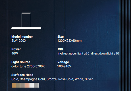 ViO Kaia SLV1200X Linear Pendant