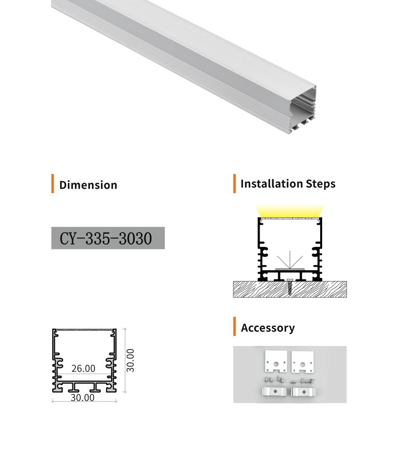 Chuangyu 3030 LED Aluminum Profile 30x30mm