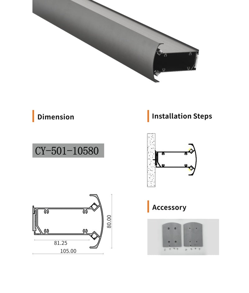 Chuangyu 10580 LED Aluminum Profile 105x80mm