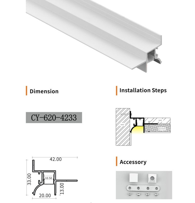 Chuangyu 4233 LED Aluminum Profile 42x33mm