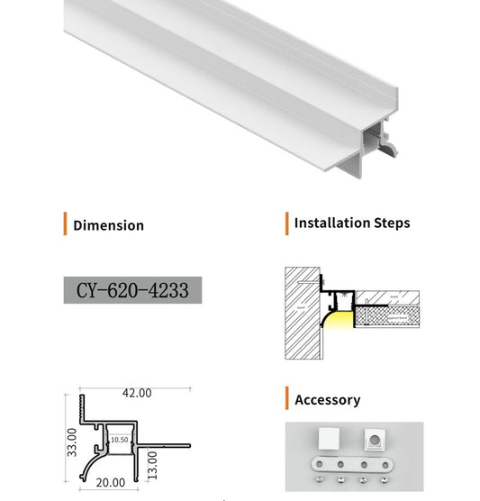 Chuangyu 4233 LED Aluminum Profile 42x33mm
