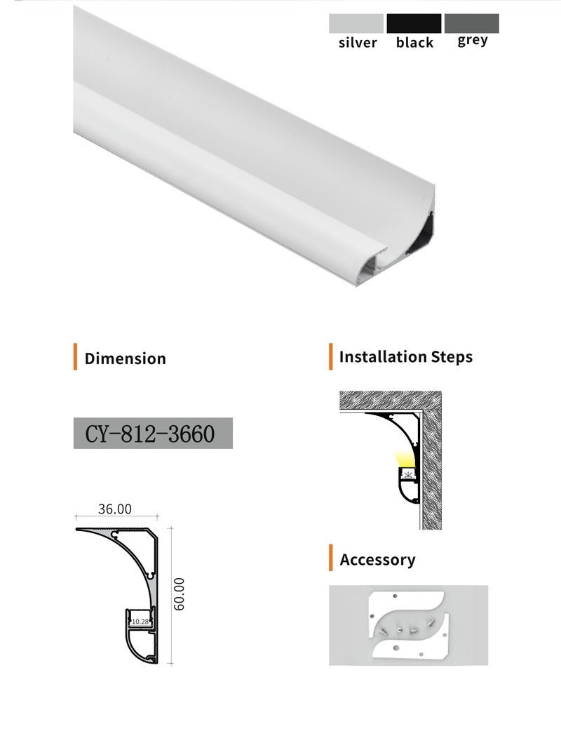 Chuangyu 3660 LED Aluminum Profile 36x60mm