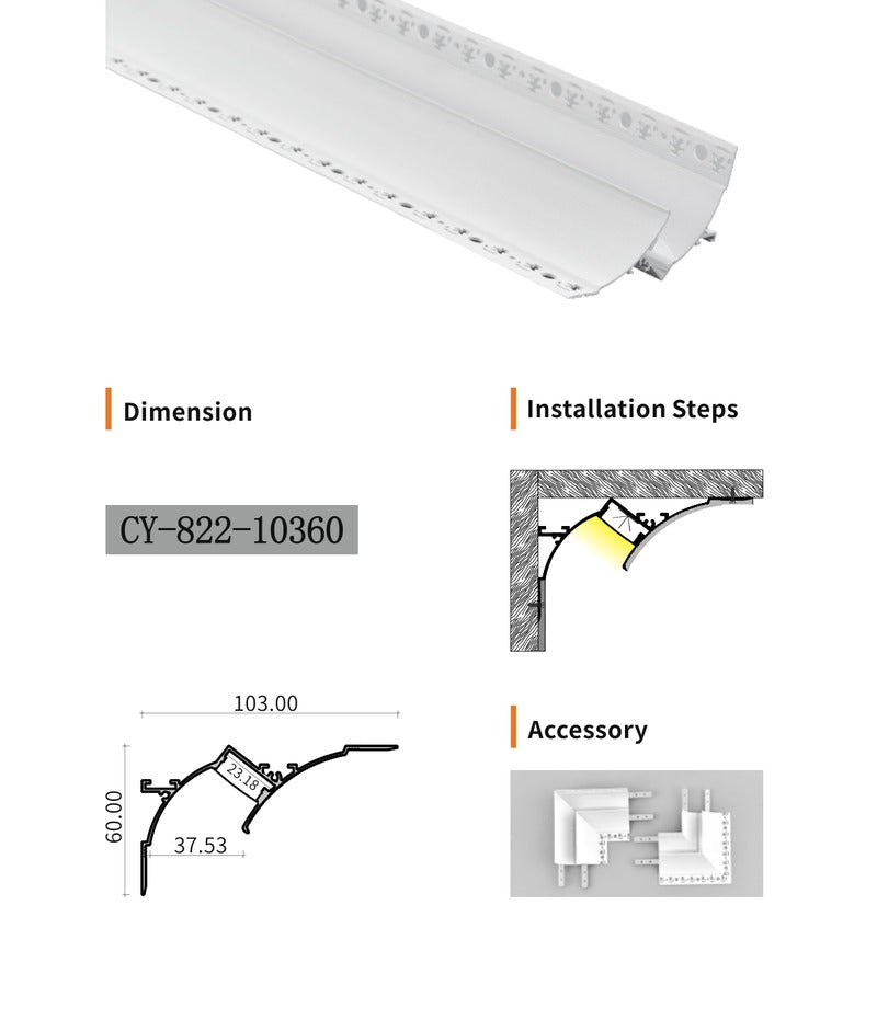Chuangyu 10360 LED Aluminum Profile 103x60mm