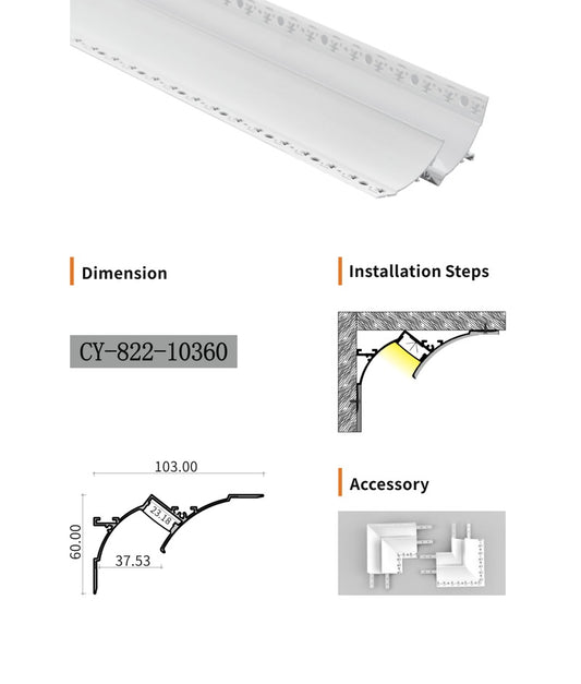 Chuangyu 10360 LED Aluminum Profile 103x60mm