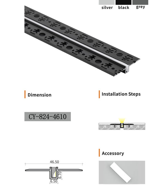 Chuangyu 4610 LED Aluminum Profile 46x10mm