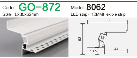 Alluminu 8062 LED Aluminum Profile 80x62mm