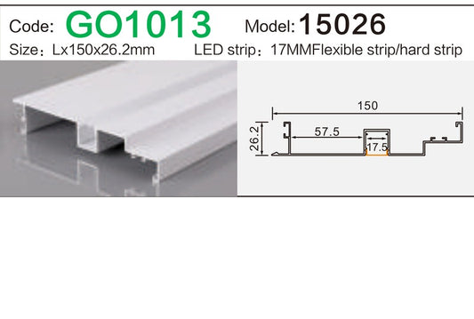 Alluminu 15026 LED Aluminum Profile 150x26.2mm