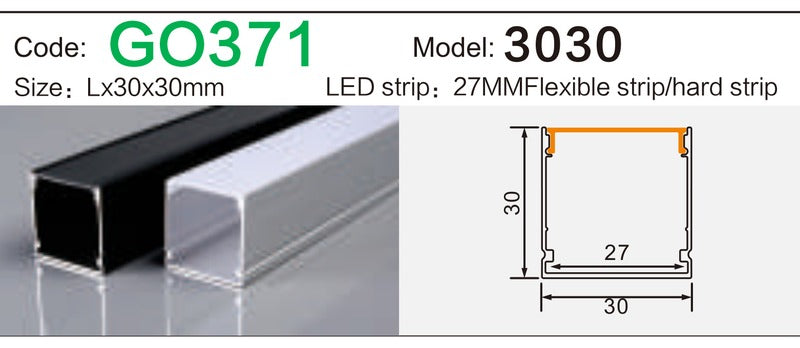 Alluminu 3030 LED Aluminum Profile 30x30mm