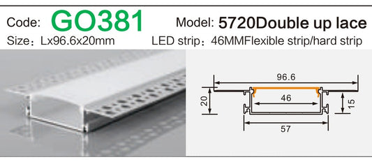 Alluminu 5720 Double up lace 96.6x20mm
