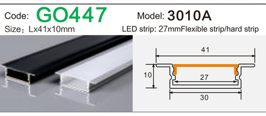 Alluminu 3010A LED Aluminum Profile 41x10mm