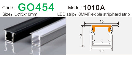 Alluminu 1010A LED Aluminum Profile 15x10mm