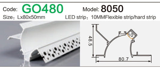 Alluminu 8050 LED Aluminum Profile 80x50mm