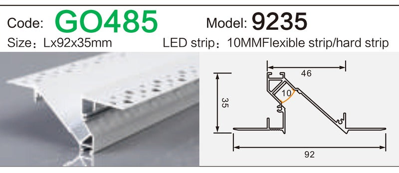 Alluminu 9235 LED Aluminum Profile 92x35mm