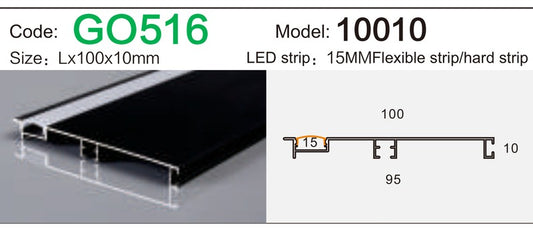 Alluminu 10010 LED Aluminum Profile 100x10mm