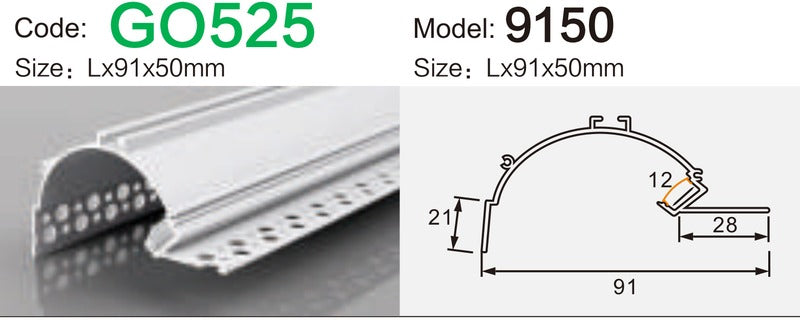 Alluminu 9150 LED Aluminum Profile 91x50mm