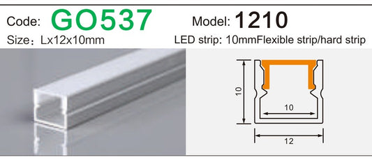 Alluminu 1210 LED Aluminum Profile 12x10mm