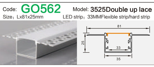 Alluminu 3525 Double up lace 81x25mm