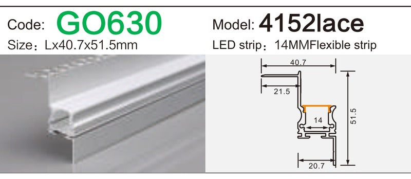 Alluminu 1429 LED Aluminum Profile 29x14.5mm