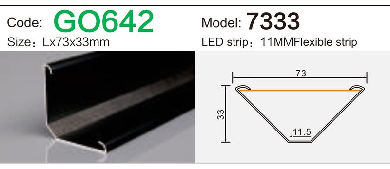 Alluminu 7333 LED Aluminum Profile 73x33mm
