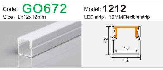 Alluminu 1212 LED Aluminum Profile 12x12mm