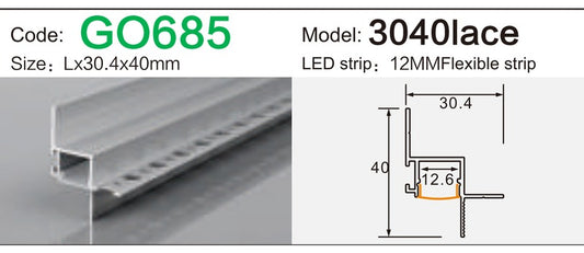 Alluminu 3040lace 30.4x40mm