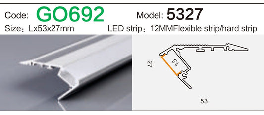 Alluminu 5327 LED Aluminum Profile 53x27mm