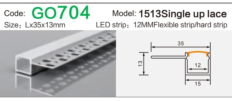 Alluminu 1513 Single up lace 35x13mm