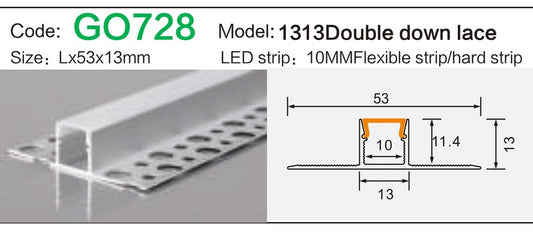 Alluminu 1313 Double down lace 53x13mm