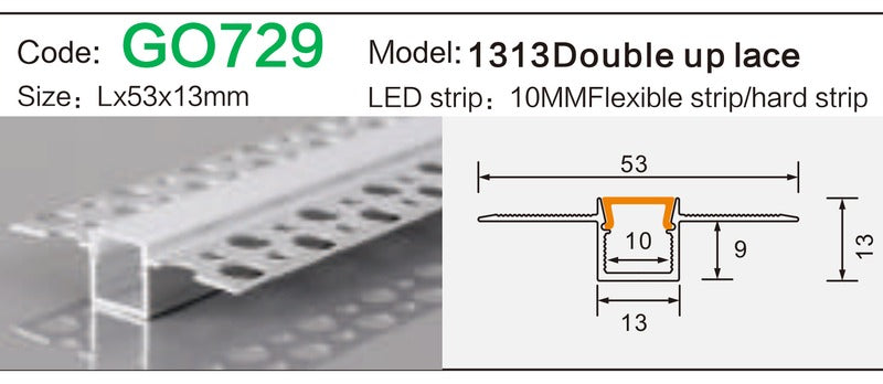 Alluminu 1313 Double up lace 53x13mm