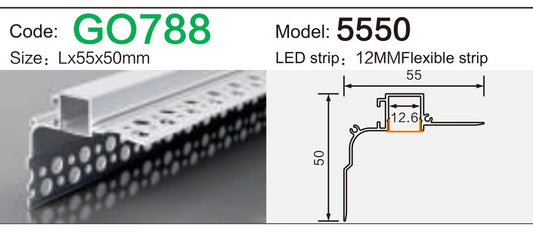Alluminu 5550 LED Aluminum Profile 55x50mm