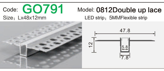 Alluminu 0812 Double up lace 48x12mm
