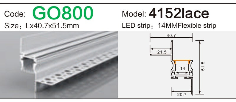 Alluminu 4152lace 40.7x51.5mm