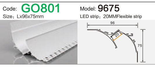 Alluminu 9675 LED Aluminum Profile 96x75mm