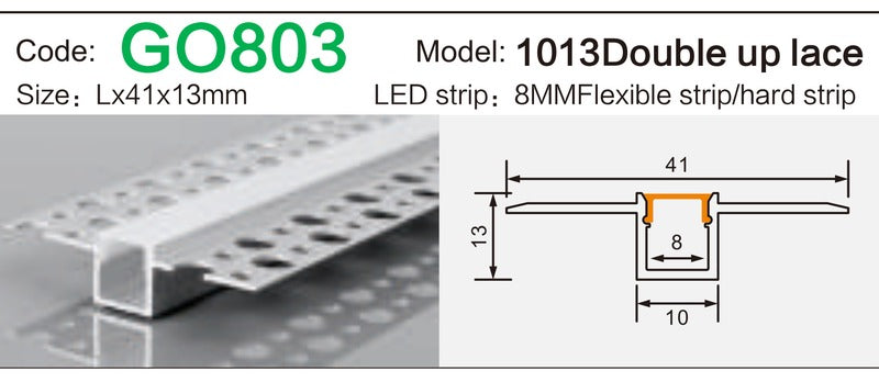 Alluminu 1013 Double up lace 41x13mm