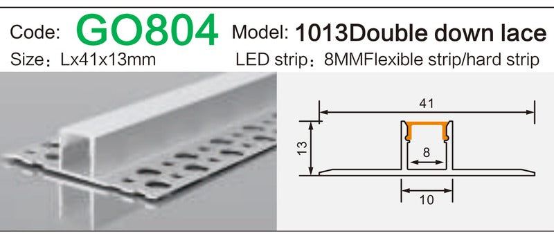 Alluminu 1013 Double down lace 41x13mm