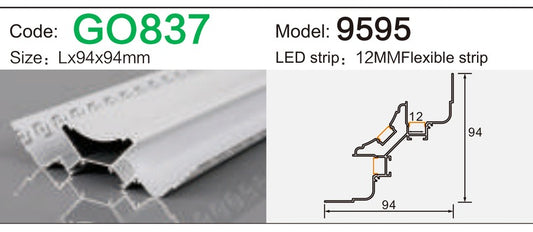 Alluminu 9595 LED Aluminum Profile 94x94mm