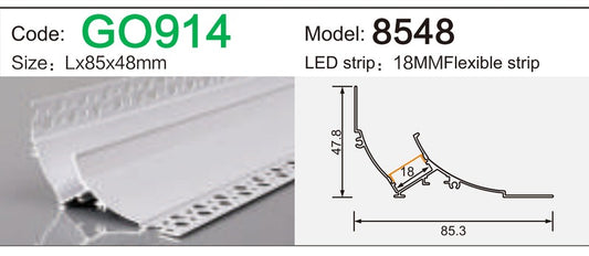 Alluminu 8548 LED Aluminum Profile 85x48mm