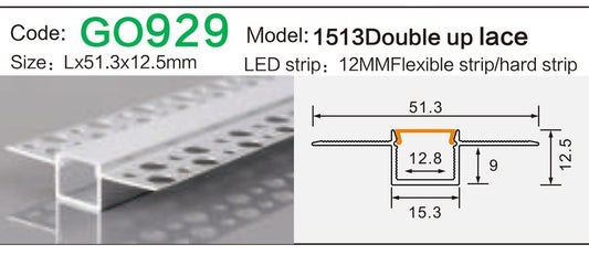 Alluminu 1513 Double up lace 51.3x12.5mm