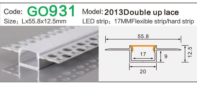 Alluminu 2013 Double up lace 55.8x12.5mm