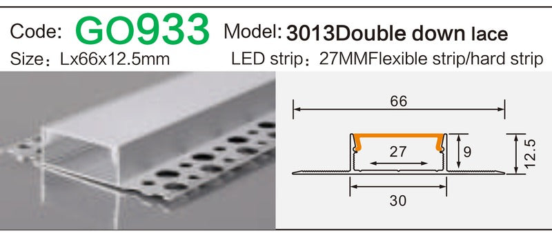 Alluminu 3013 Double down lace 66x12.5mm