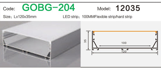 Alluminu 12035 LED Aluminum Profile 120x35mm