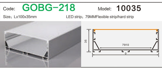 Alluminu 10035 LED Aluminum Profile 100x35mm