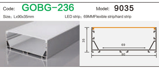 Alluminu 9035 LED Aluminum Profile 90x35mm